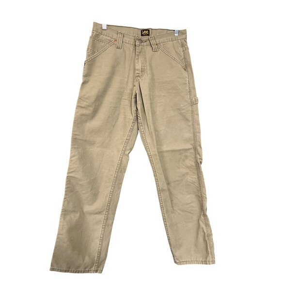 Lee Loose Fit Khaki Carpenter Pants 29x30 Tan Mens - Picture 1 of 7